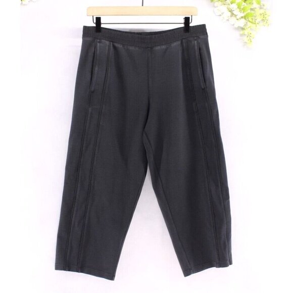 Lululemon Women's Light Strides Crop 23" Pants Gray Black Travel Work Studio 10 - Picture 1 of 8